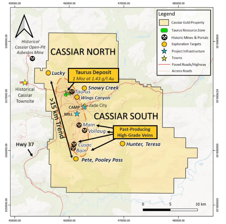 Cassiar Gold Drilling Supports Bulk Tonnage at Taurus Deposit